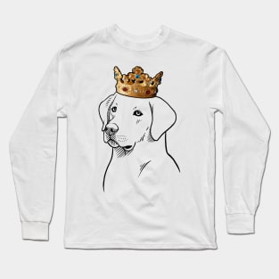 Labrador Retriever Dog King Queen Wearing Crown Long Sleeve T-Shirt